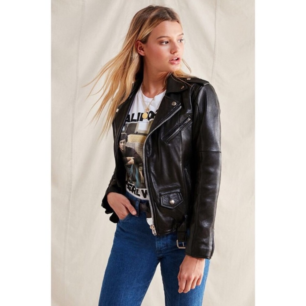Urban Outfitters xPeleCheCoco Leather Moto Jacket